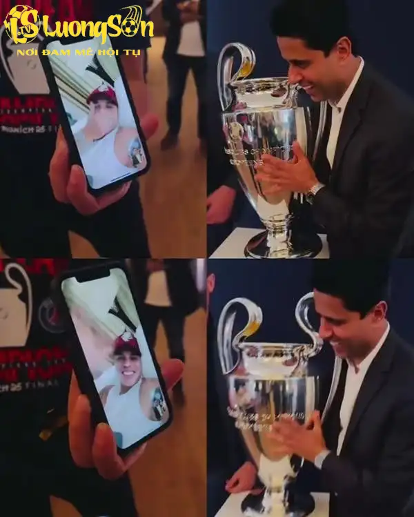 Hình ảnh cuộc gọi của chủ tịch Al-Khelaifi cho Thiago Silva